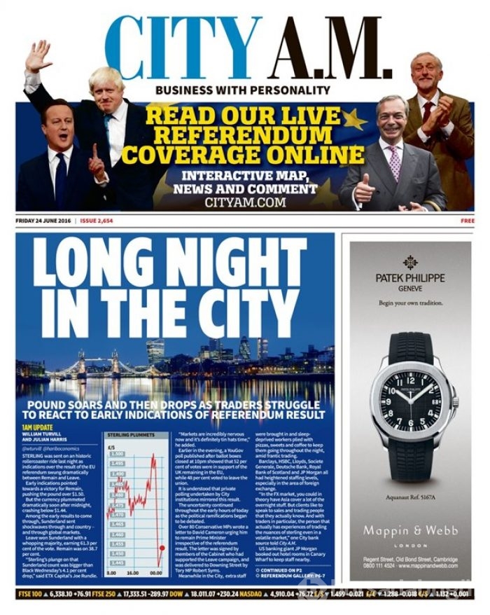 İngiliz basını "Brexit"i böyle gördü:" See EU later!"