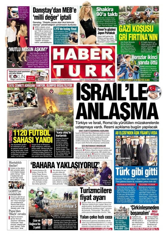Günün gazete manşetleri (27 Haziran 2016)