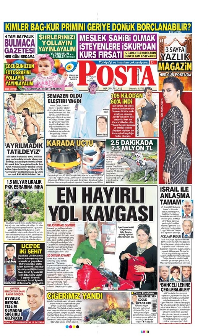Günün gazete manşetleri (27 Haziran 2016)