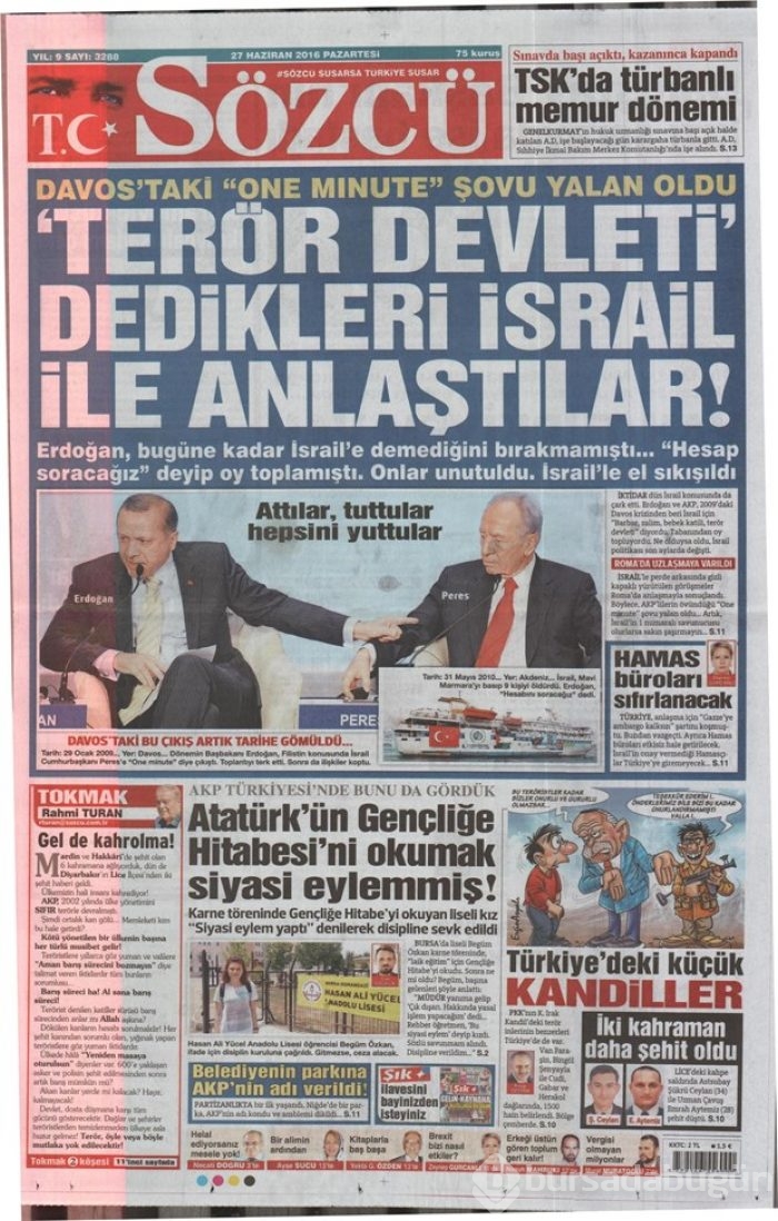 Günün gazete manşetleri (27 Haziran 2016)