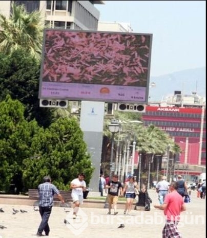 İzmir'deki dev ekranda kendilerini görünce şoke oldular