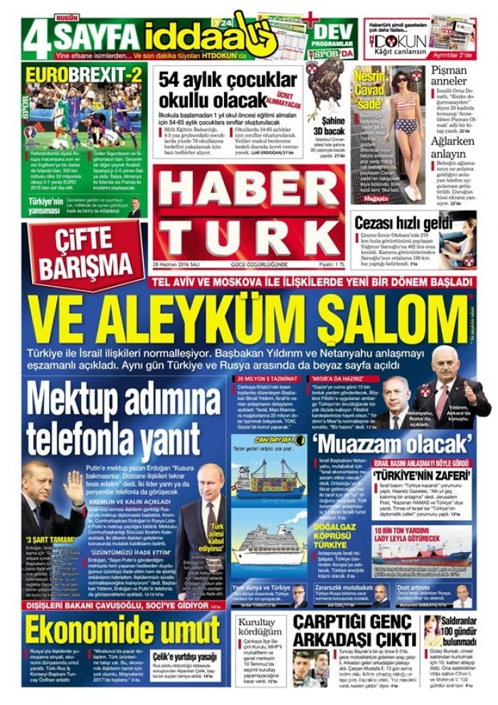 Gazete manşetleri (28.06.2016)