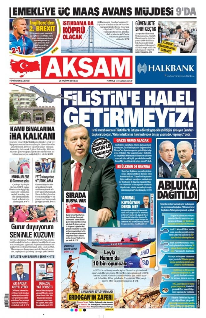 Gazete manşetleri (28.06.2016)