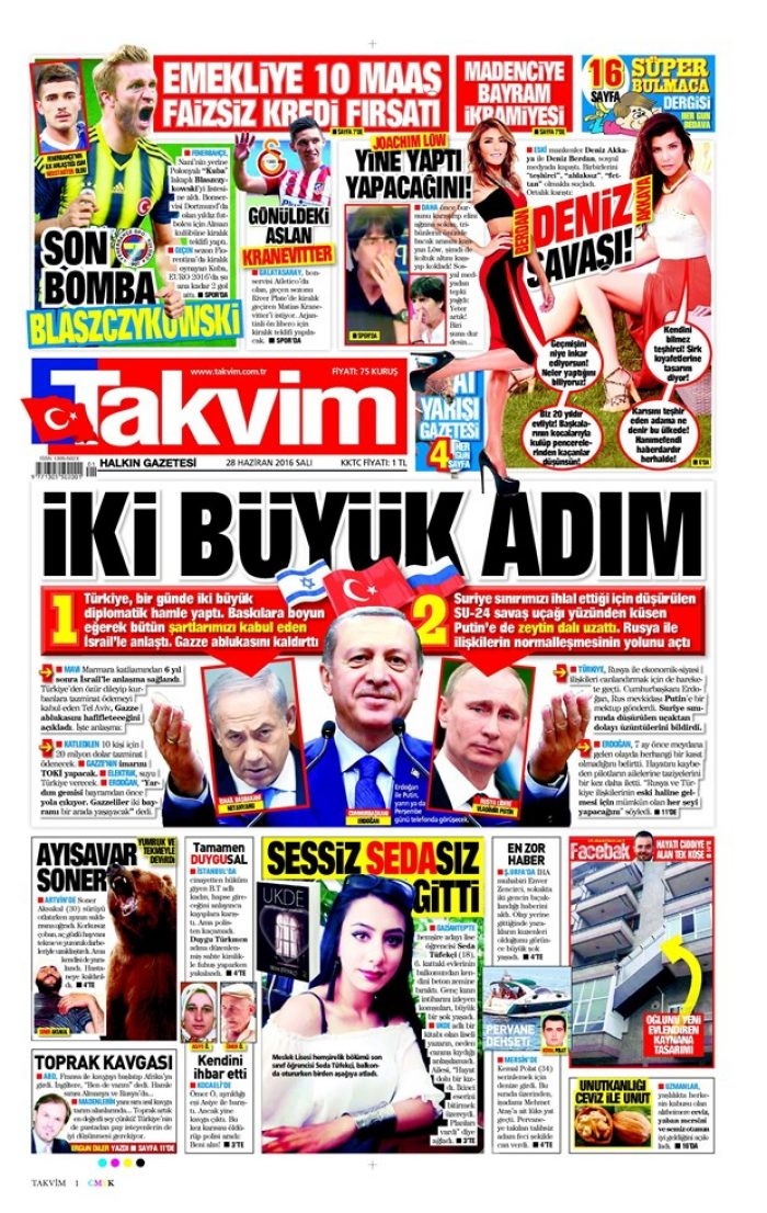 Gazete manşetleri (28.06.2016)
