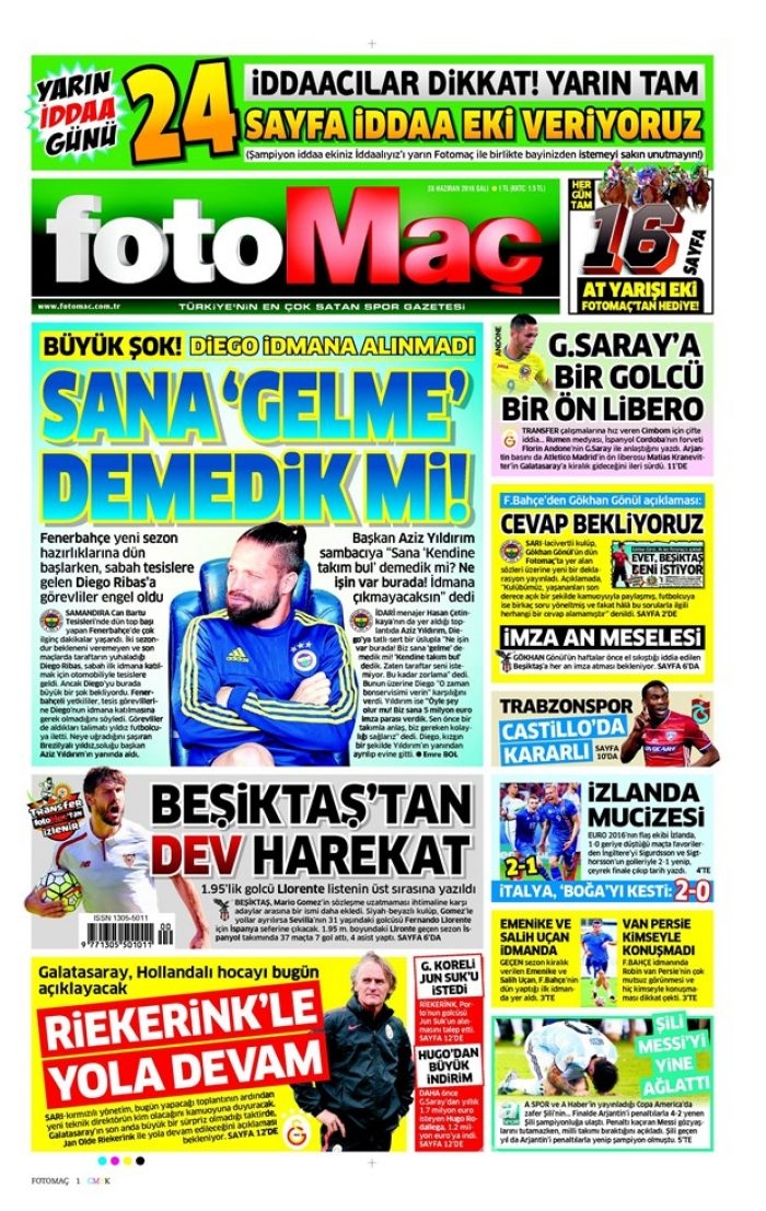 Gazete manşetleri (28.06.2016)