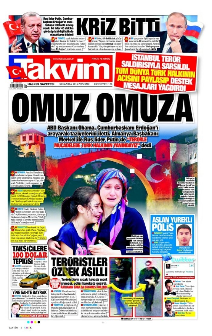 Günün gazete manşetleri (30 Haziran 2016)
