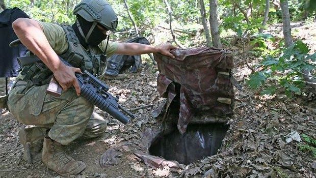 PKK'nın 250 metrekarelik sığınağı böyle bulundu