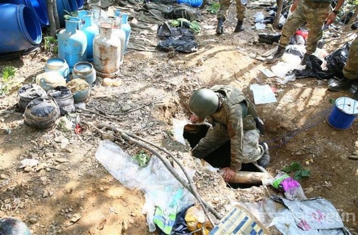 PKK'nın 250 metrekarelik sığınağı böyle bulundu