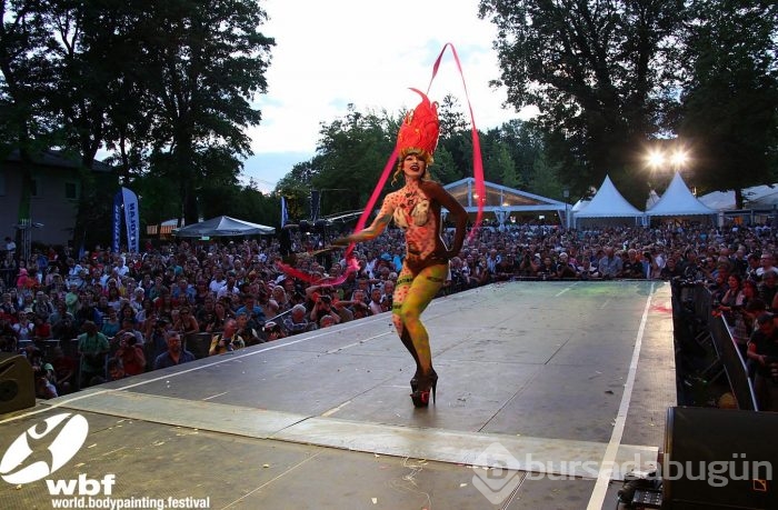 Vücut boyama sanatının ustaları festivalde buluştu