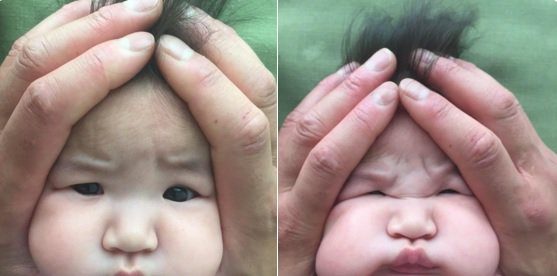 Japonya'da bebeklere bu yapılıyor. İki elleri yüzlerini sıkıştırıp...