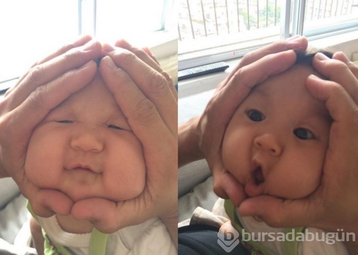Japonya'da bebeklere bu yapılıyor. İki elleri yüzlerini sıkıştırıp...