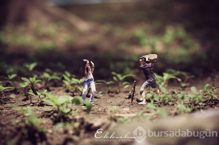 Düğün fotoğrafçılığında artık bu moda: Minyatür çiftler