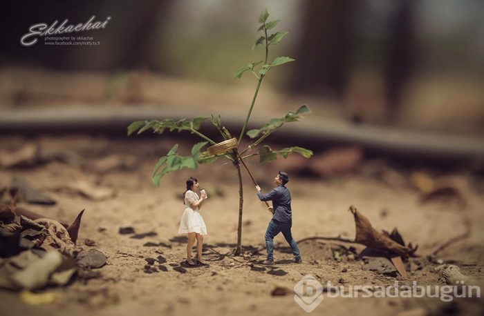 Düğün fotoğrafçılığında artık bu moda: Minyatür çiftler