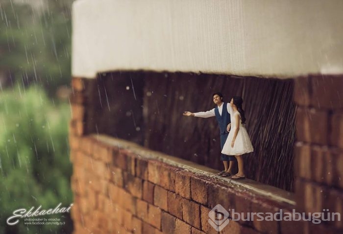 Düğün fotoğrafçılığında artık bu moda: Minyatür çiftler