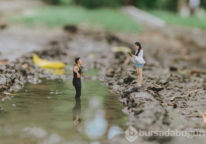 Düğün fotoğrafçılığında artık bu moda: Minyatür çiftler