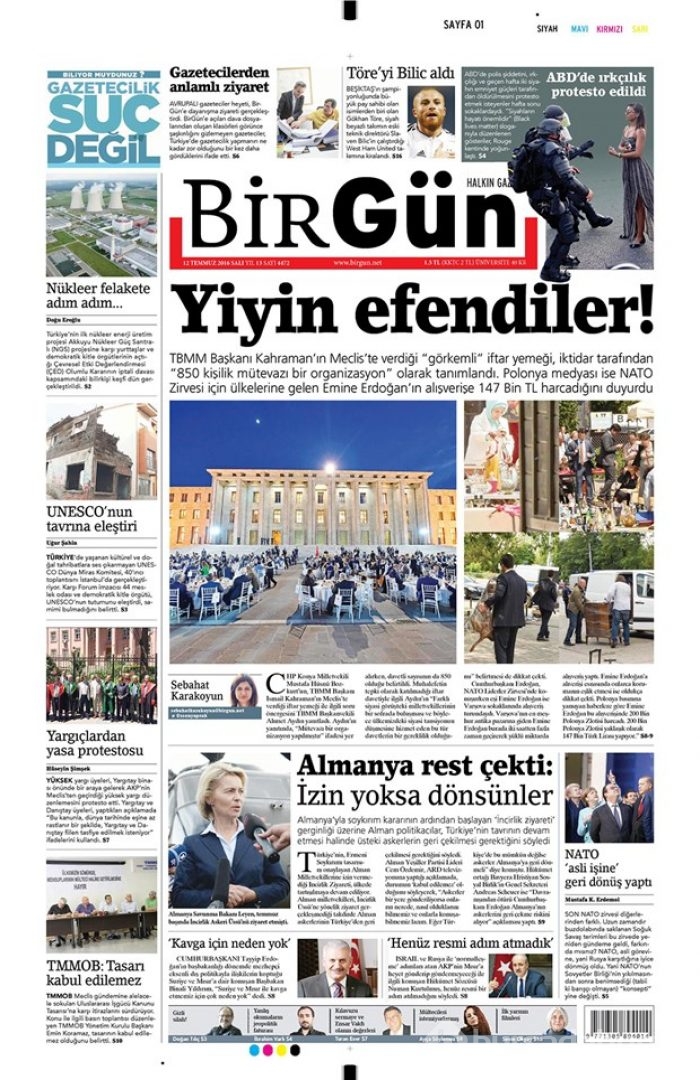 Günün gazete manşetleri - 12 Temmuz 2016