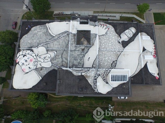 Duvarlar yetmeyince sanat için çatılara çıktılar