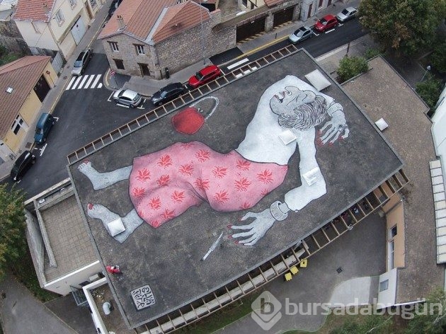 Duvarlar yetmeyince sanat için çatılara çıktılar