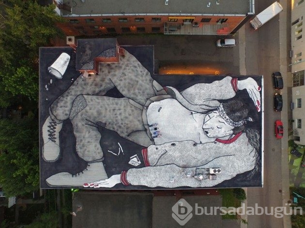 Duvarlar yetmeyince sanat için çatılara çıktılar
