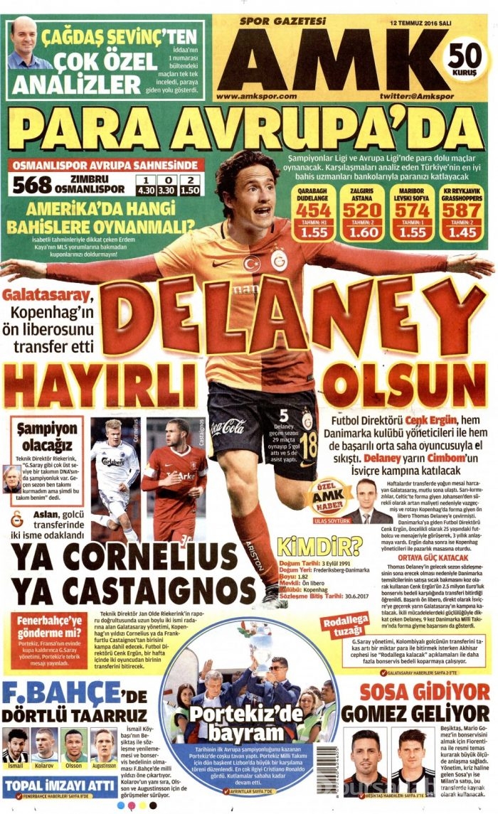 Sporda günün gazete manşetleri