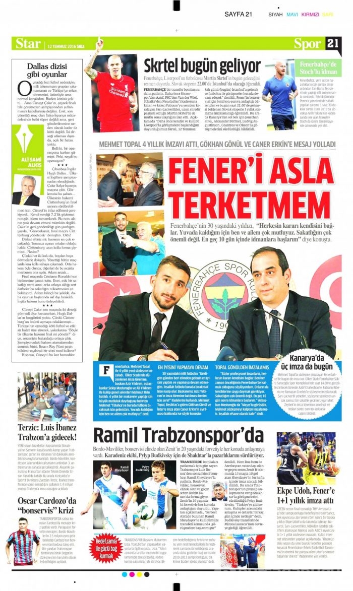Sporda günün gazete manşetleri