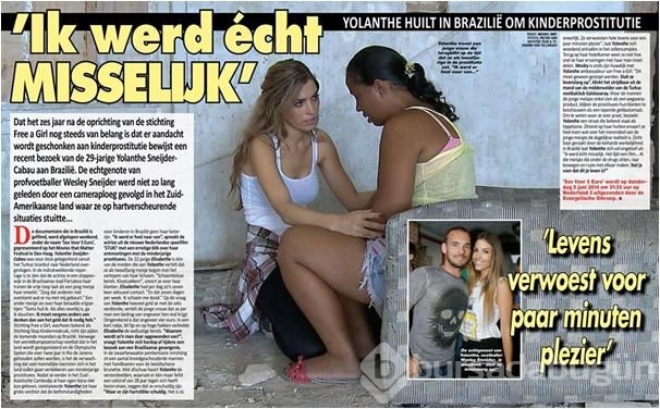 Sneijder'ın eşi Yolanthe Cabau ile kurduğu dernek 3 bin 700 genç kızı ve çocuğu fuhuştan kurtardı
