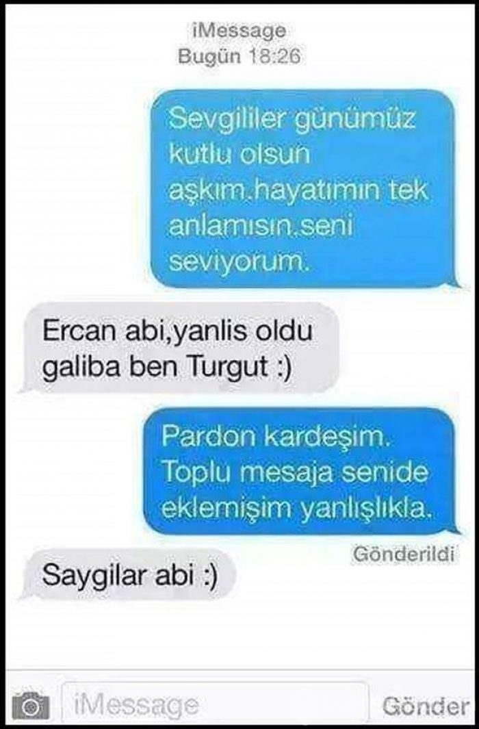 Son zamanların komik yazışmaları