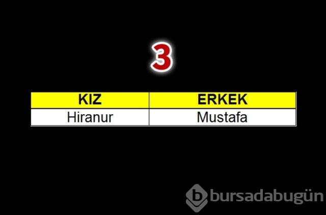 Geçen yılın bebeklerine en çok verilen isimler