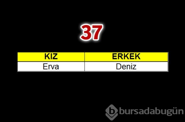 Geçen yılın bebeklerine en çok verilen isimler