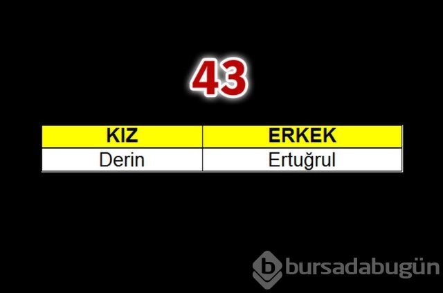 Geçen yılın bebeklerine en çok verilen isimler