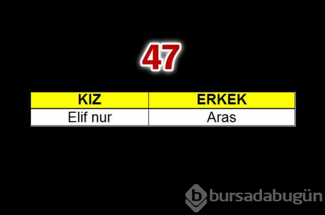 Geçen yılın bebeklerine en çok verilen isimler