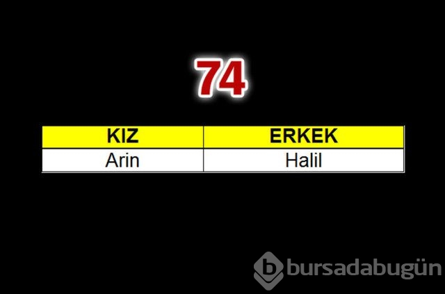Geçen yılın bebeklerine en çok verilen isimler