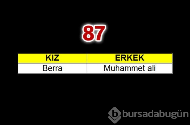 Geçen yılın bebeklerine en çok verilen isimler