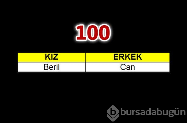 Geçen yılın bebeklerine en çok verilen isimler