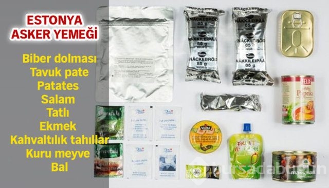 Dünya askerlerinin yemekleri