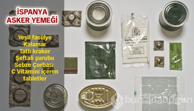 Dünya askerlerinin yemekleri
