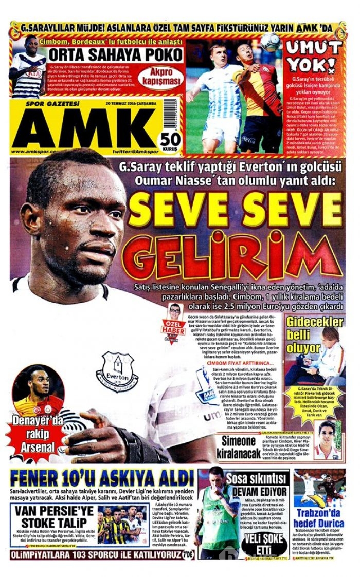 Günün gazete manşetleri 20 Temmuz 2016