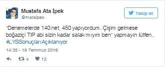 LYS Sonuçlarının ardından sosyal medya paylaşımları