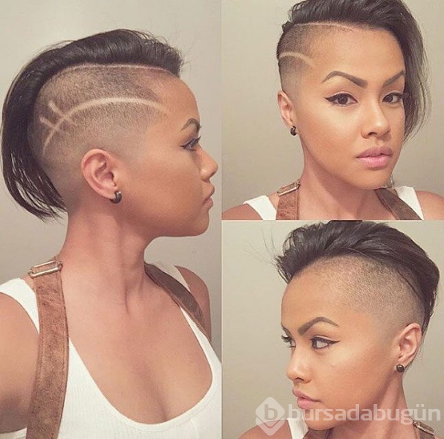 Hanımlar için 'undercut' kesimi modelleri