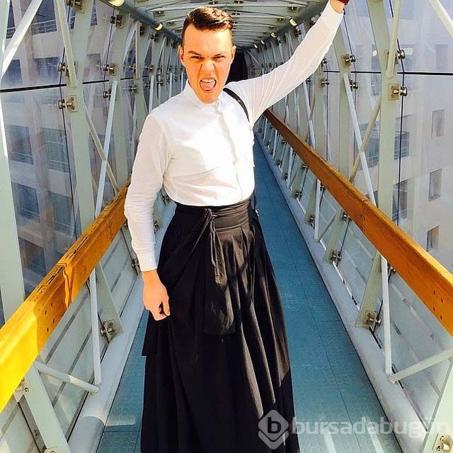 Erkeklerde yeni akım! Etek modası