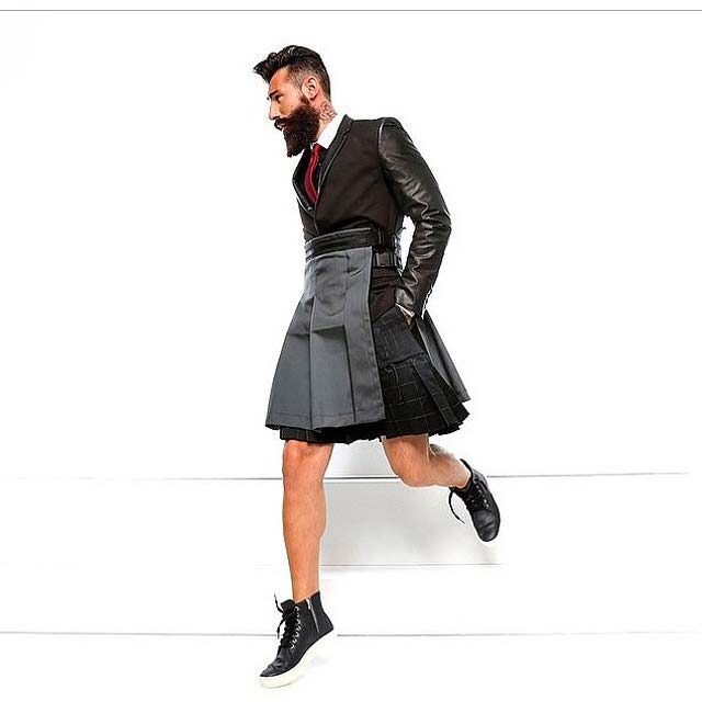 Erkeklerde yeni akım! Etek modası