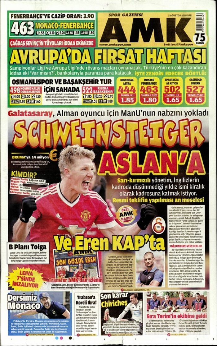 Günün gazete manşetleri 2 Ağustos 2016