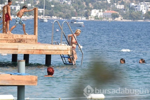 Berna Laçin tatilde