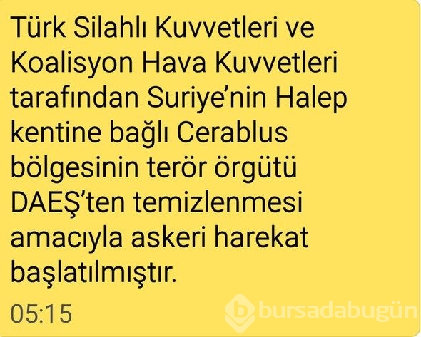 TSK Suriye'ye operasyon başlattı