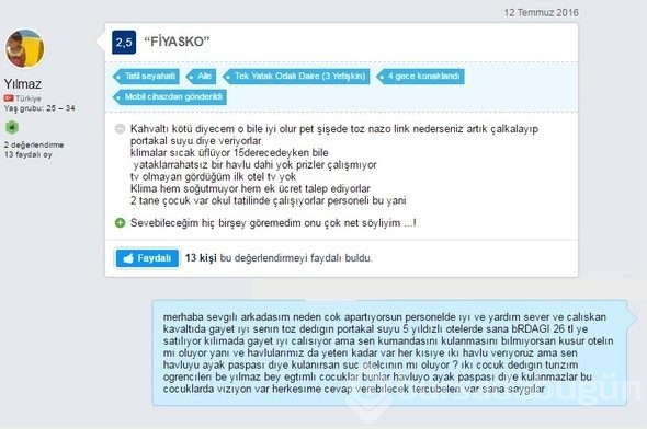 Marmaris'teki otelden müşterilere ilginç yanıtlar
