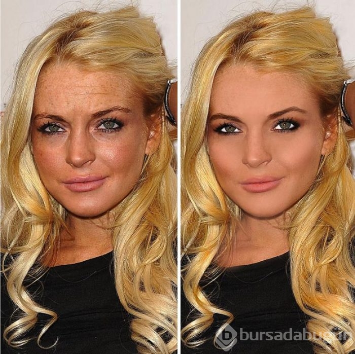 Ünlülerin photoshopsuz ve photoshoplu halleri