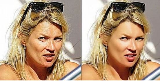 Ünlülerin photoshopsuz ve photoshoplu halleri