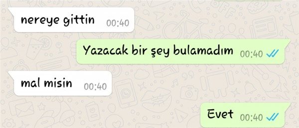 Efsane olmuş whatsapp diyalogları