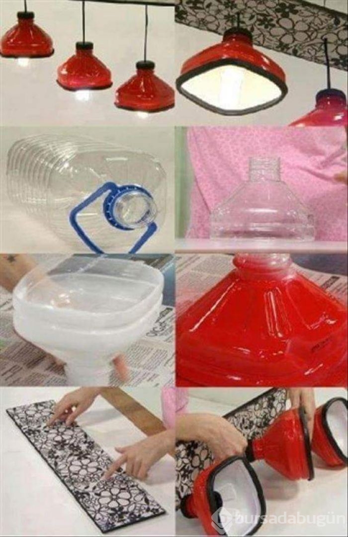 Tamamı kesik şişelerle yapıldı