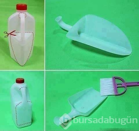 Tamamı kesik şişelerle yapıldı